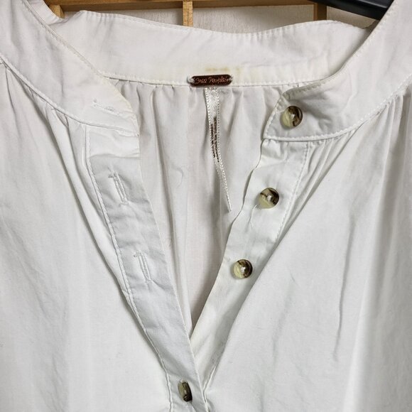 Free People woven oversized blouse in white EUC size L - Picture 2 of 9